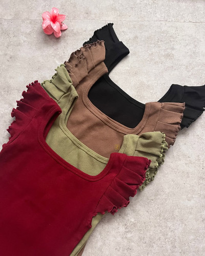 تاپ پروانه رنگی فری سایز